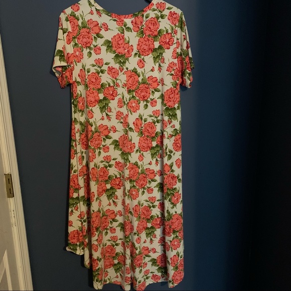 Lularoe Carly Dress Roses Size S *Leggings Material* - Picture 5 of 6